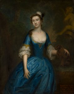Portræt af Elizabeth Simpson, Lady Bridgeman (1735-1806), ca. 1753-55 (olie på lærred)
