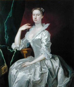 Portræt af fru Elizabeth Ingram (olie på lærred)