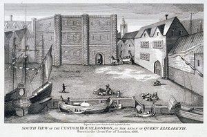 Custom House, London, c1815 af Bartholomew Howlett