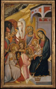 Magiernes tilbedelse, ca. 1390.