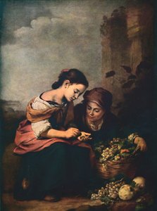 Frugtsælgere tæller deres penge, 1618, 1914. af Bartolomé Esteban Murillo
