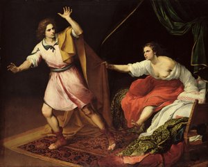Josef og Potifars hustru af Bartolomé Esteban Murillo