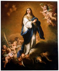 Den hellige jomfru Marias himmelfart mellem 1645 og 1655. af Bartolomé Esteban Murillo