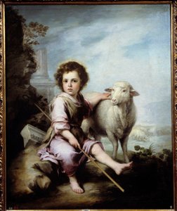Den gode pastor maleri af Bartolome Murillo (1618-1682) 1600-tallet søn. 1,23x1,01 m Madrid, Prado-museet - Den gode hyrde. Maleri af Bartolome Murillo (1618-1682) 1600-tallet. 1,23 x 1,01 m. Prado-museet, Madrid af Bartolomé Esteban Murillo