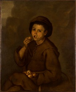 Dreng, der spiser ferskner af Bartolomé Esteban Murillo