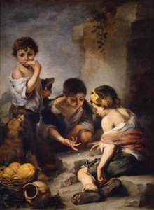 Drenge, der spiller terningespil af Bartolomé Esteban Murillo
