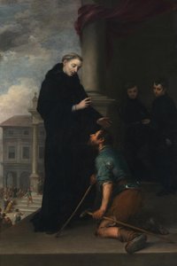 Sankt Thomas af Villanova helbreder en lam mand af Bartolomé Esteban Murillo