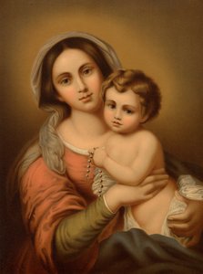 Madonna med barnet af Bartolome Esteban after Murillo