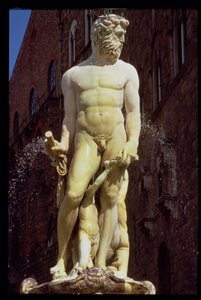 Neptuns springvand, detalje af Neptun-figuren, 1560-75 marmor, se også 97917-20