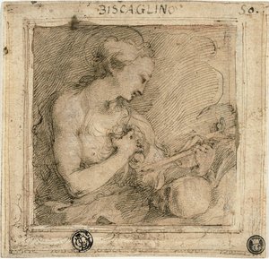 Maria Magdalene af Bartolomeo Biscaino