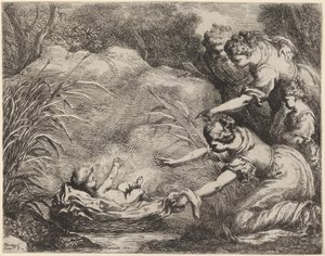 Fundet af Moses af Bartolomeo Biscaino