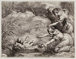 Fundet af Moses af Bartolomeo Biscaino