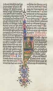 Missale: Fol. 131: Sankt Lukas med Tyren, 1469. af Bartolomeo Caporali