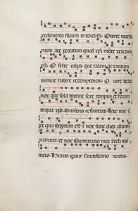 Missale: Fol. 155v: Music for Exultet, 1469 af Bartolomeo Caporali