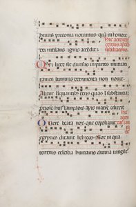 Missale: Fol. 156v: Music for Exultet, 1469 af Bartolomeo Caporali