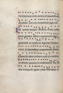 Missale: Fol. 157v: Music for Exultet, 1469 af Bartolomeo Caporali