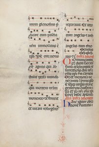 Missale: Fol. 179v: Musik til forskellige almindelige bønner, 1469. af Bartolomeo Caporali