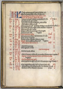 Missale: Efterår. :: August kalenderside, ೧೪೬೯. af Bartolomeo Caporali