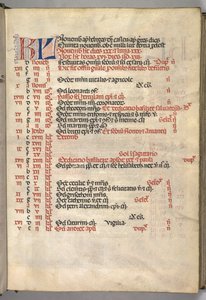 Missale: Fol. 8r: November kalenderside, 1469 af Bartolomeo Caporali
