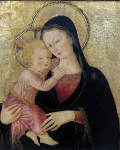 Jomfruen med barnet, detalje. (maleri)