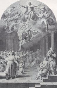 Tavle 40: delingen af de udvalgte fra de fordømte, 1756. Skabere: Bartolomeo Crivellari, Gabriel Söderling. af Bartolomeo Crivellari, Gabriel Söderling