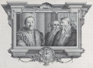 Tre skæggede mænd, den ene i pels, 1756. Skaber: Bartolomeo Crivellari, Gabriel Söderling. af Bartolomeo Crivellari, Gabriel Söderling