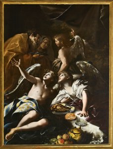 Abraham lever de tre engle, ca. 1694 (olie på lærred)