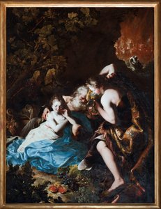Loth et ses filles (Lot og hans døtre) Maleri af Bartolomeo Guidobono (1654-1709) 1694-1696 Musei di Strada Nuova Genes