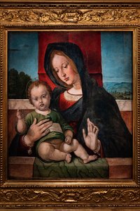 Madonna med spædbarnet Jesus, sidste årti af det 15. århundrede (olie på panel)