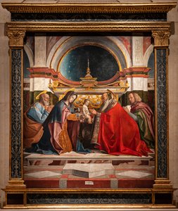 Præsentation af Jesus i templet af Bartolomeo Montagna