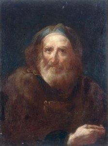 Portræt af en gammel mand af Bartolomeo Nazzari