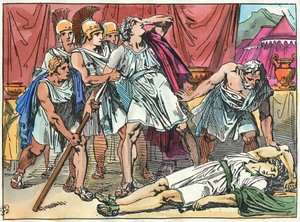 Alexandre den store dræbte Clitus, da han var fuld af Bartolomeo Pinelli