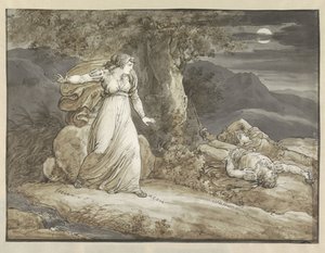 Colma opdager de døde kroppe af Salgar og hendes bror af Bartolomeo Pinelli