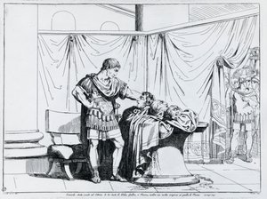 Pisos død, gravering af Bartolomeo Pinelli (1781-1835), fra Istoria dell