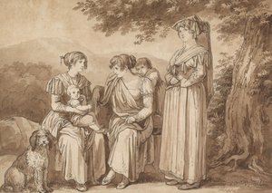 Kunstnerens familie af Bartolomeo Pinelli