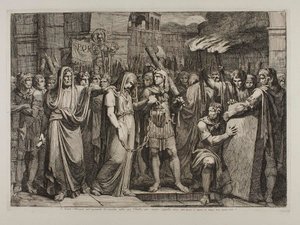 Floronia er ved at træde ind i sin grav af Bartolomeo Pinelli