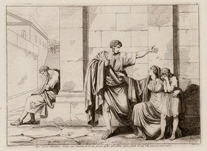 Gaius Gracchus tager afsked med sin kone og søn