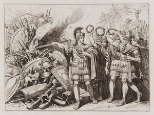 Gaius Marius brænder cimbrernes og teutonernes våben