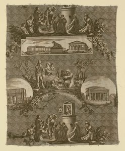 Le Romain (romeren) (møbelstof) af Bartolomeo Pinelli