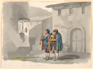 "Pifferari," To Pipers fra Abruzzerne i Rom af Bartolomeo Pinelli
