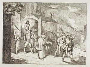 Ligvognen i San Lorenzo af Bartolomeo Pinelli