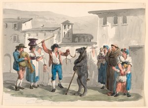 Den dansende bjørn af Bartolomeo Pinelli
