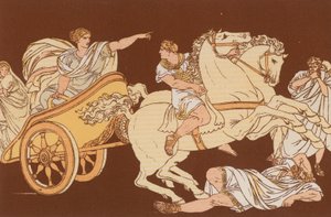 Tullia kører hen over liget af sin far af Bartolomeo Pinelli