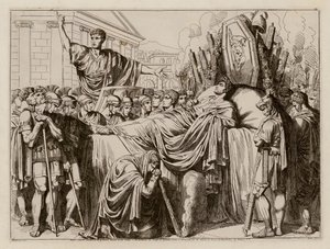 Valerius holder mindetale ved Brutus
