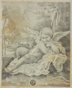 Amor i et Landskab af Bartolomeo Schedoni