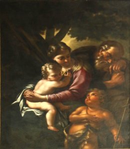 Den hellige familie og Sankt Johannes. af Bartolomeo Schedoni