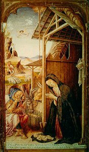 Krybbe, centralt panel fra en conversano polyptch, 1475 (tempera på panel)