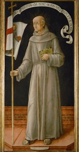 Sankt Joannes af Capistrano, berømt omvendelsesprædikant, der opfordrede til korstog mod tyrkerne og hussitterne ... af Bartolomeo Vivarini