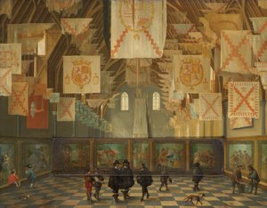 Ridderzaal af Binnenhof under den store forsamling i 1651,