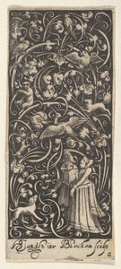 Lodret panel med mand og kvinde, ca. 1631. af Bartolomeus van Lochom